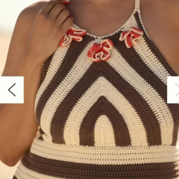 Anthropologie Celandine XL Swim Dress Cover Up Crochet Resortwear - Picture 6 of 15